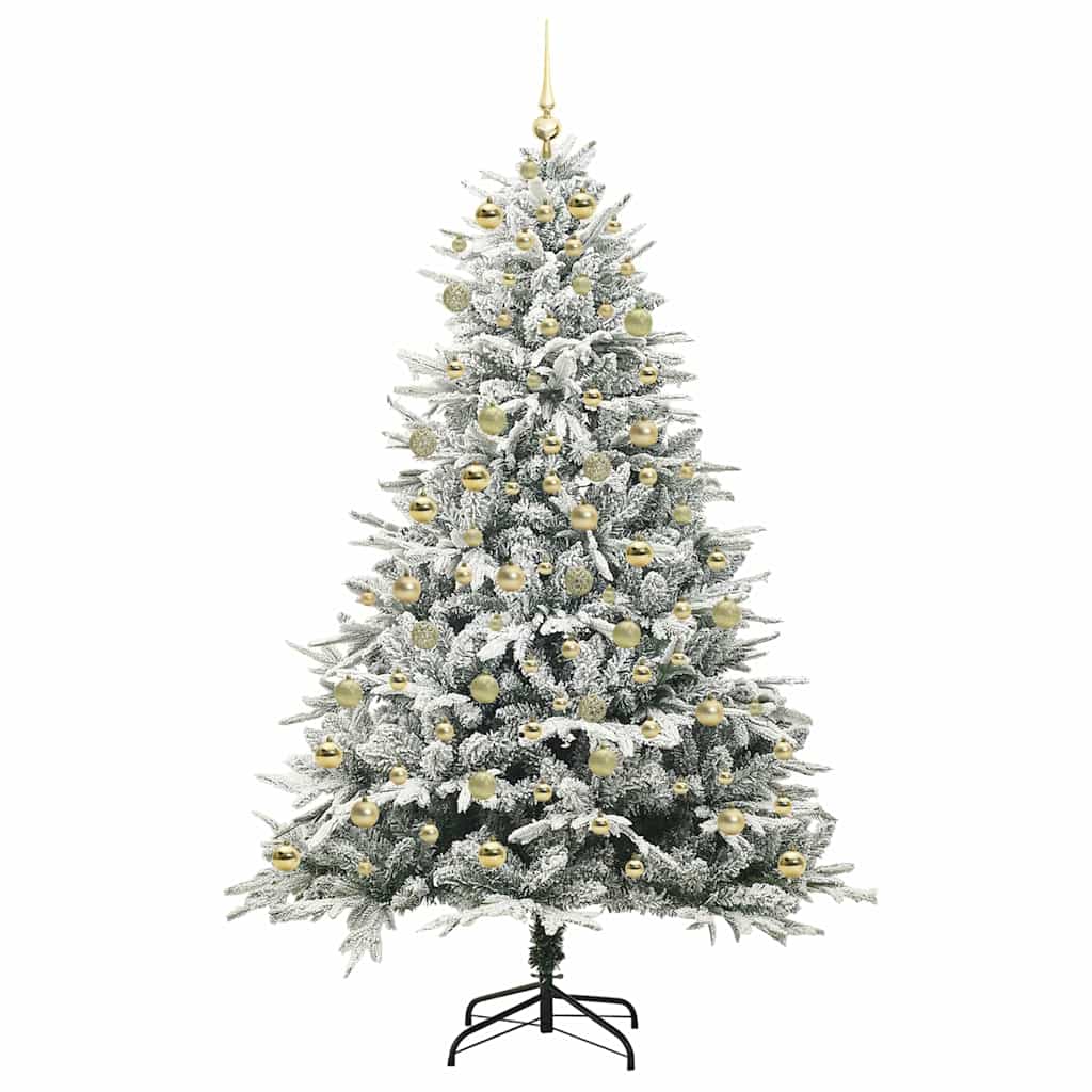 Artificial Pre-lit Christmas Tree with Ball Set Green 210 cm