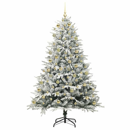 Artificial Pre-lit Christmas Tree with Ball Set Green 210 cm