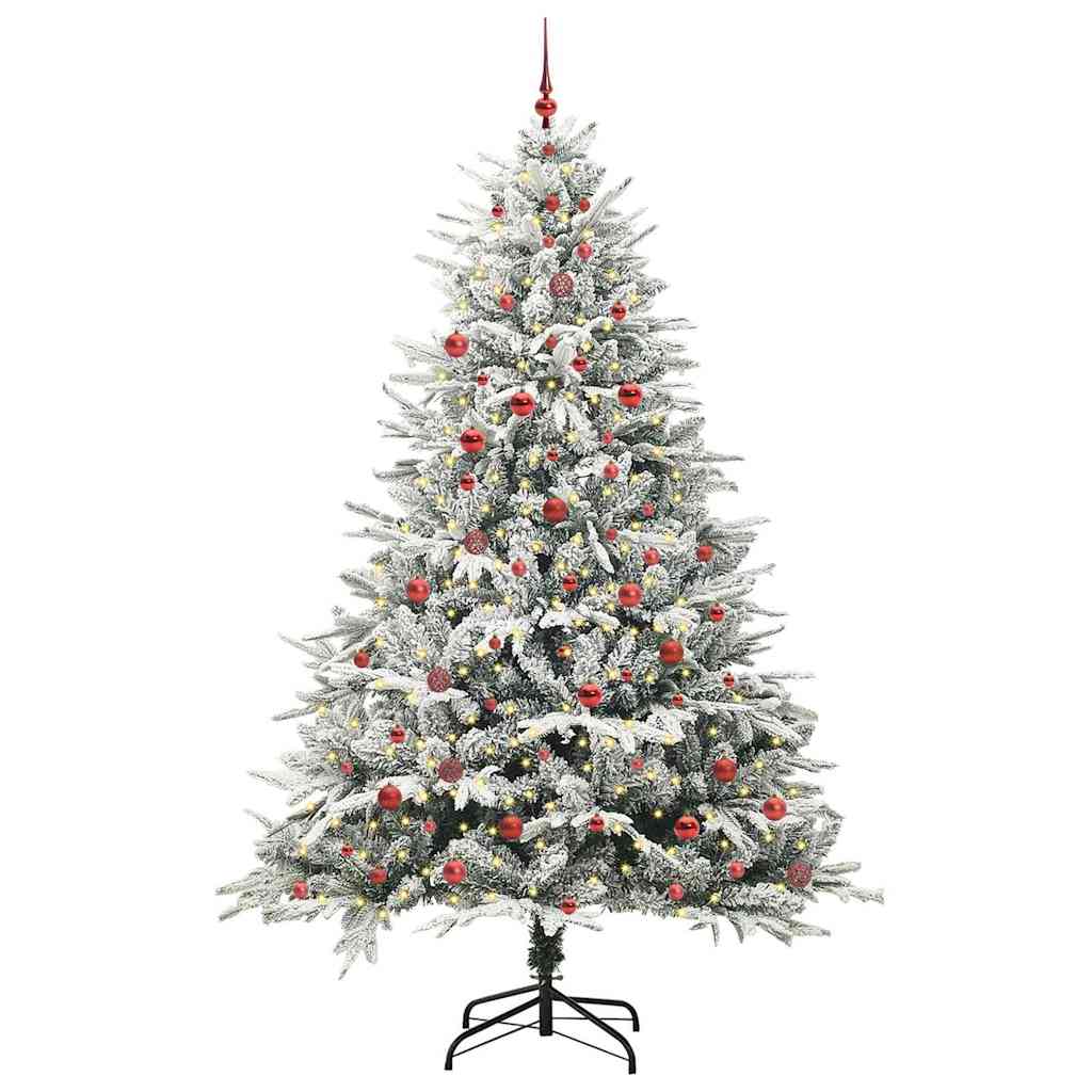 Artificial Pre-lit Christmas Tree with Ball Set Green 240 cm