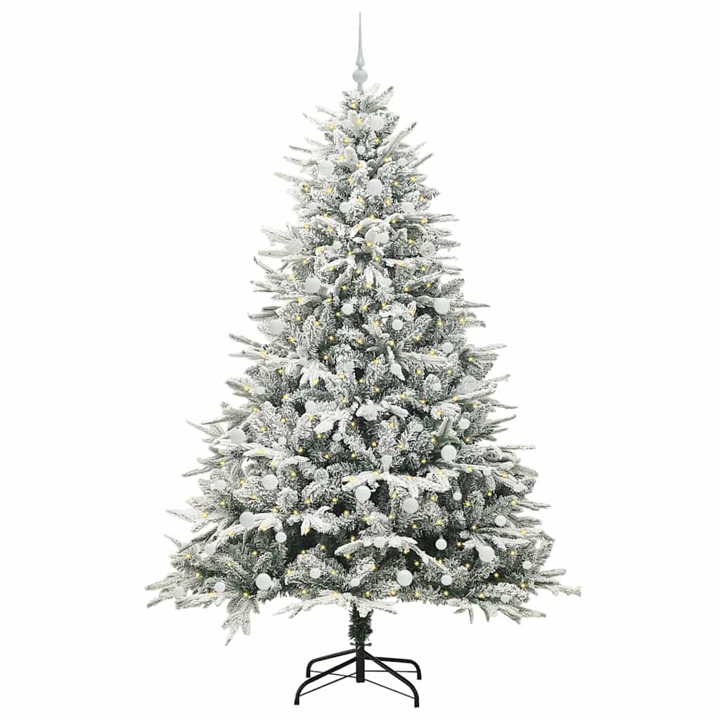 Artificial Pre-lit Christmas Tree with Ball Set Green 240 cm