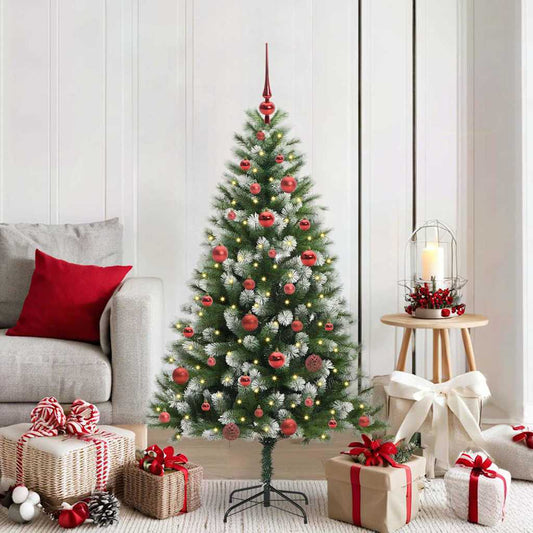 Artificial Hinged Christmas Tree with Flocked Snow 150 cm