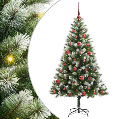 Artificial Hinged Christmas Tree with Flocked Snow 150 cm
