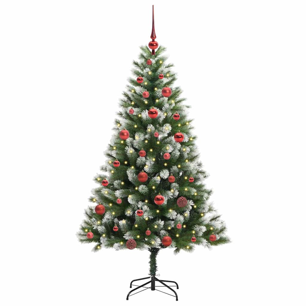 Artificial Hinged Christmas Tree with Flocked Snow 150 cm