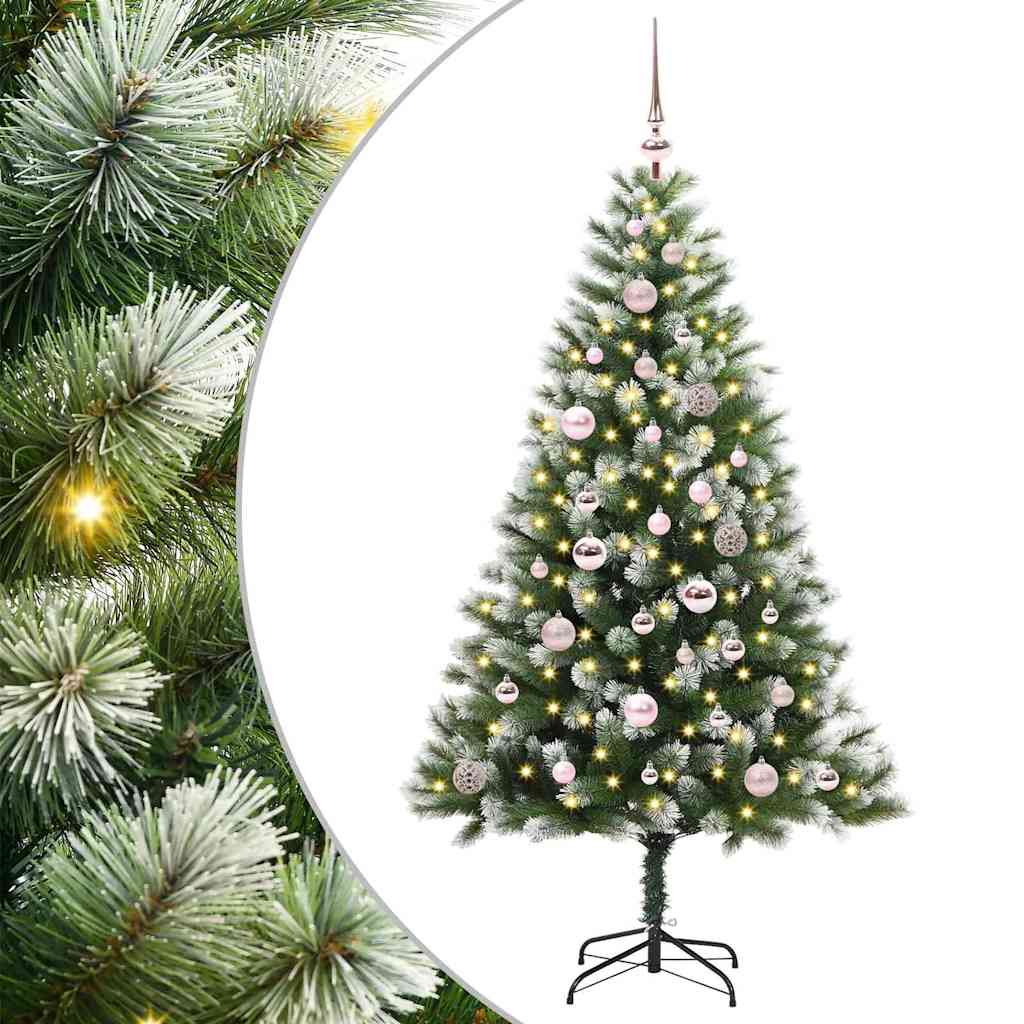Artificial Hinged Christmas Tree with Flocked Snow 150 cm