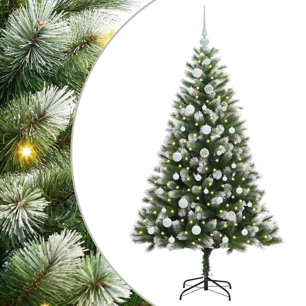 Artificial Hinged Christmas Tree with Flocked Snow 150 cm