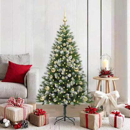 Artificial Hinged Christmas Tree with Flocked Snow 150 cm
