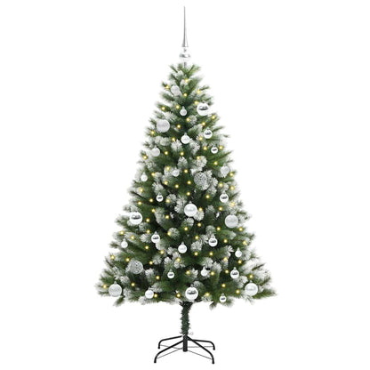 Artificial Hinged Christmas Tree with Flocked Snow 150 cm