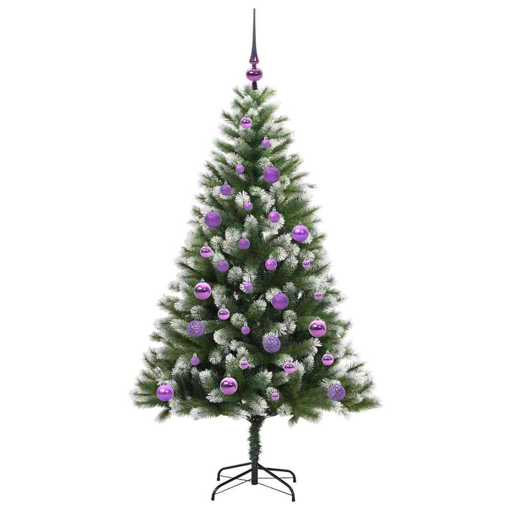 Artificial Hinged Christmas Tree with Flocked Snow 150 cm