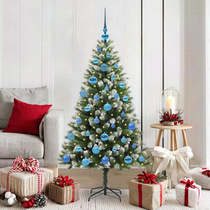 Artificial Hinged Christmas Tree with Flocked Snow 150 cm