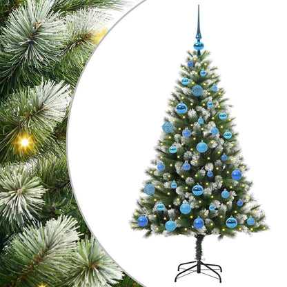 Artificial Hinged Christmas Tree with Flocked Snow 150 cm