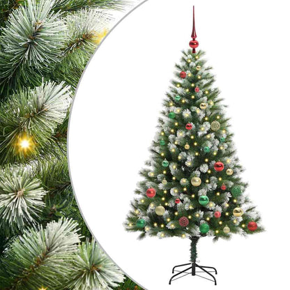 Artificial Hinged Christmas Tree with Flocked Snow 150 cm
