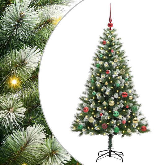 Artificial Hinged Christmas Tree with Flocked Snow 150 cm