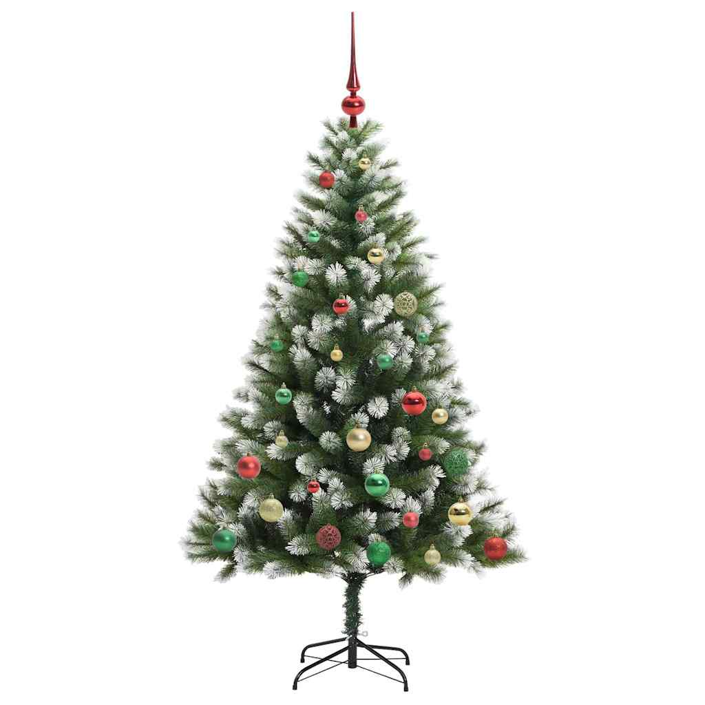 Artificial Hinged Christmas Tree with Flocked Snow 150 cm