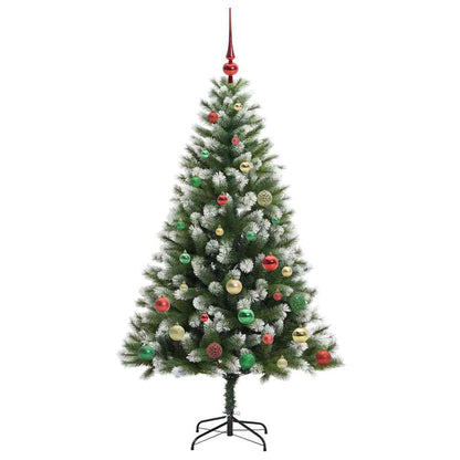 Artificial Hinged Christmas Tree with Flocked Snow 150 cm