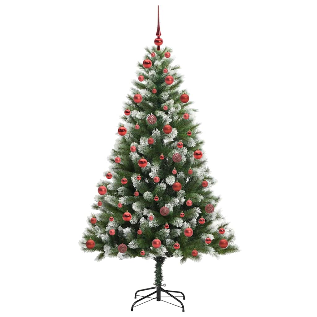 Artificial Hinged Christmas Tree with Flocked Snow 300 LEDs