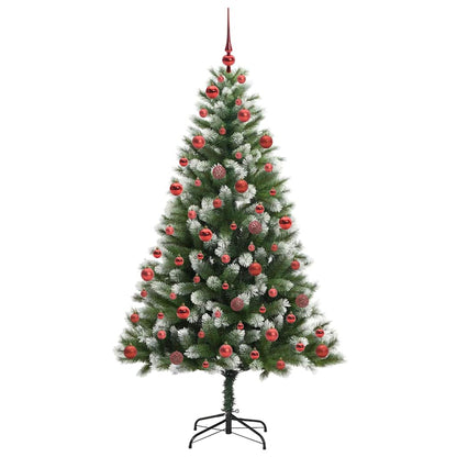 Artificial Hinged Christmas Tree with Flocked Snow 300 LEDs