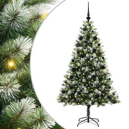 Artificial Hinged Christmas Tree with Flocked Snow 180 cm