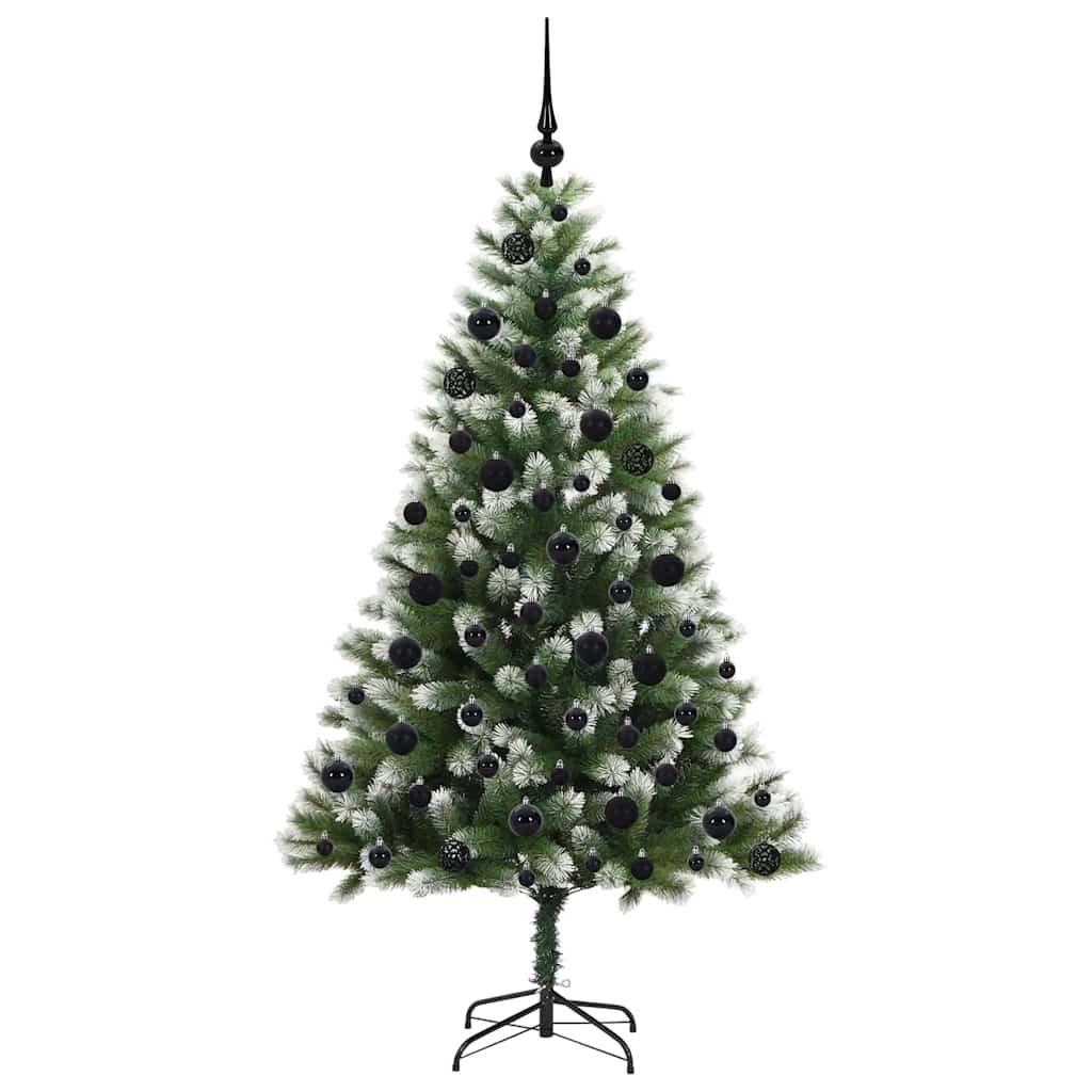 Artificial Hinged Christmas Tree with Flocked Snow 180 cm