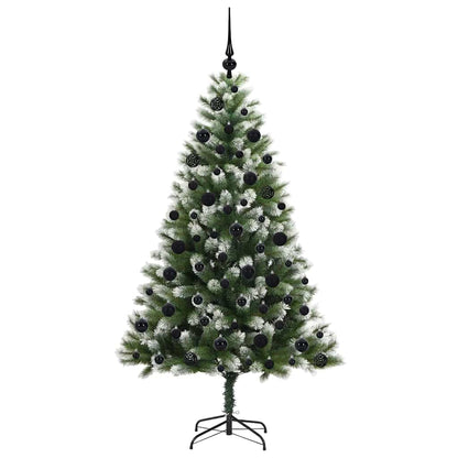 Artificial Hinged Christmas Tree with Flocked Snow 180 cm