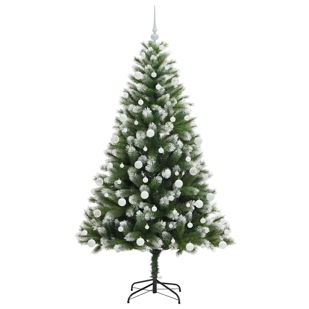 Artificial Hinged Christmas Tree with Flocked Snow 180 cm