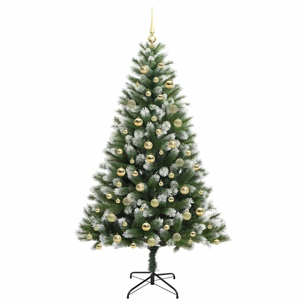 Artificial Hinged Christmas Tree with Flocked Snow 300 LEDs