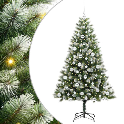 Artificial Hinged Christmas Tree with Flocked Snow 300 LEDs