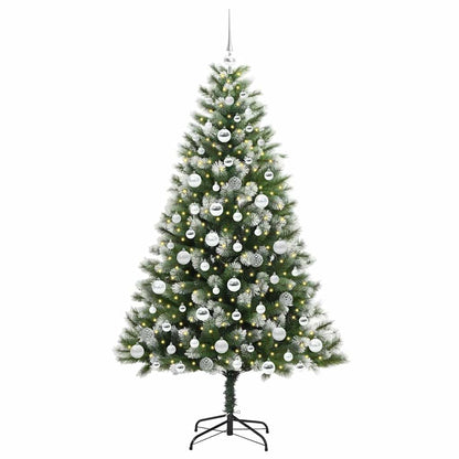 Artificial Hinged Christmas Tree with Flocked Snow 300 LEDs
