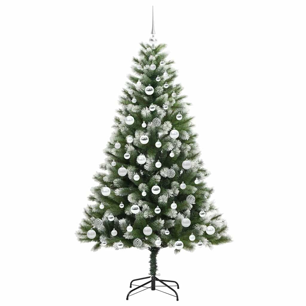 Artificial Hinged Christmas Tree with Flocked Snow 300 LEDs