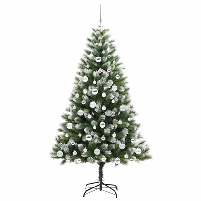 Artificial Hinged Christmas Tree with Flocked Snow 300 LEDs