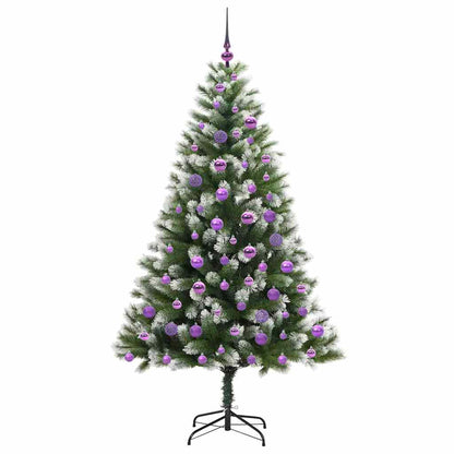 Artificial Hinged Christmas Tree with Flocked Snow 180 cm