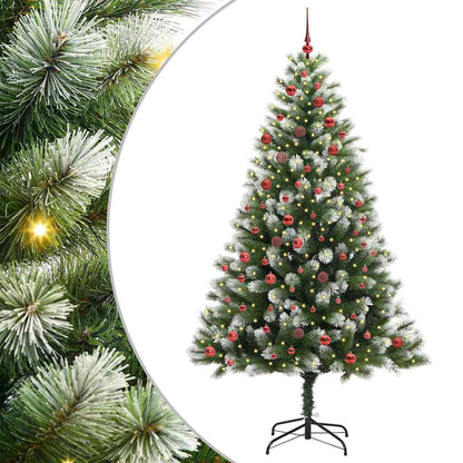 Artificial Hinged Christmas Tree with Flocked Snow 300 LEDs