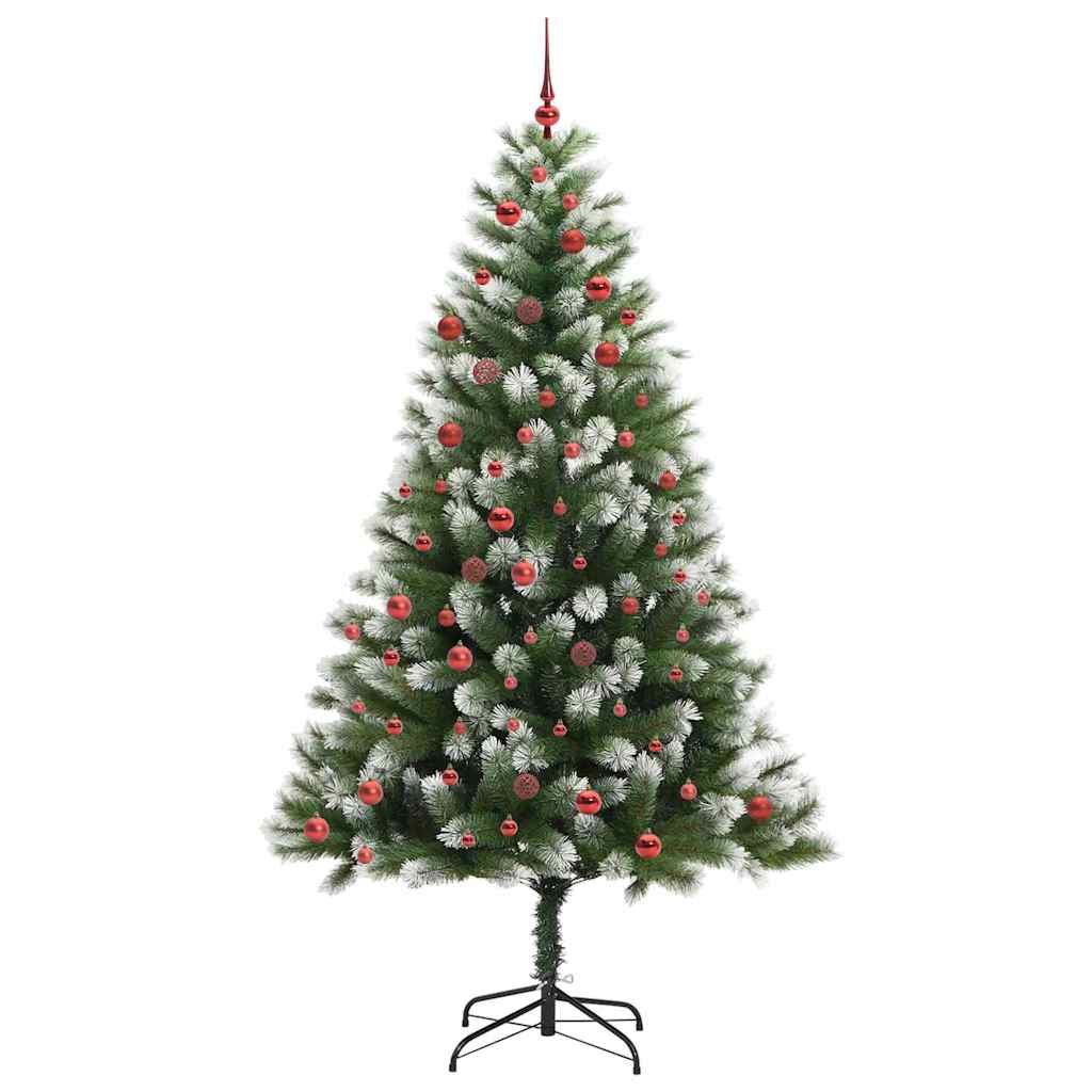 Artificial Hinged Christmas Tree with Flocked Snow 300 LEDs