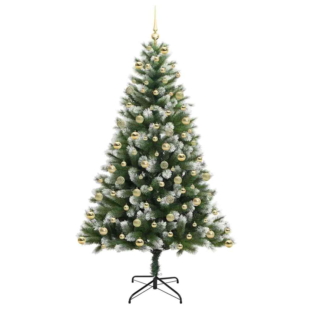 Artificial Hinged Christmas Tree with Flocked Snow 300 LEDs