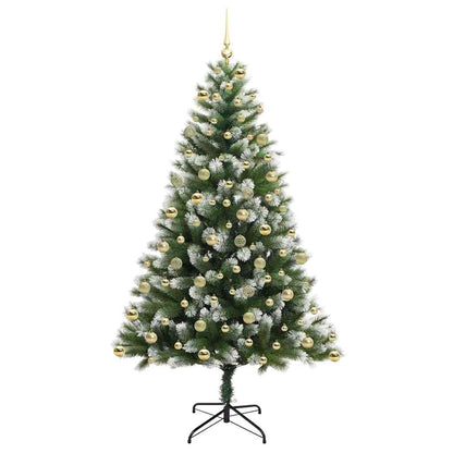 Artificial Hinged Christmas Tree with Flocked Snow 300 LEDs
