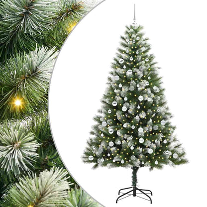 Artificial Hinged Christmas Tree with Flocked Snow 300 LEDs