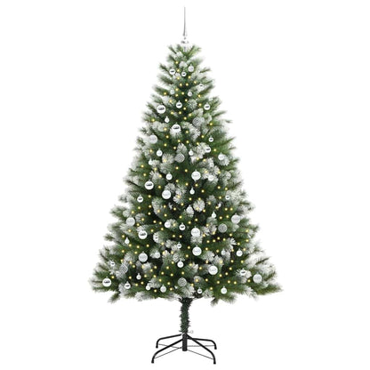 Artificial Hinged Christmas Tree with Flocked Snow 300 LEDs