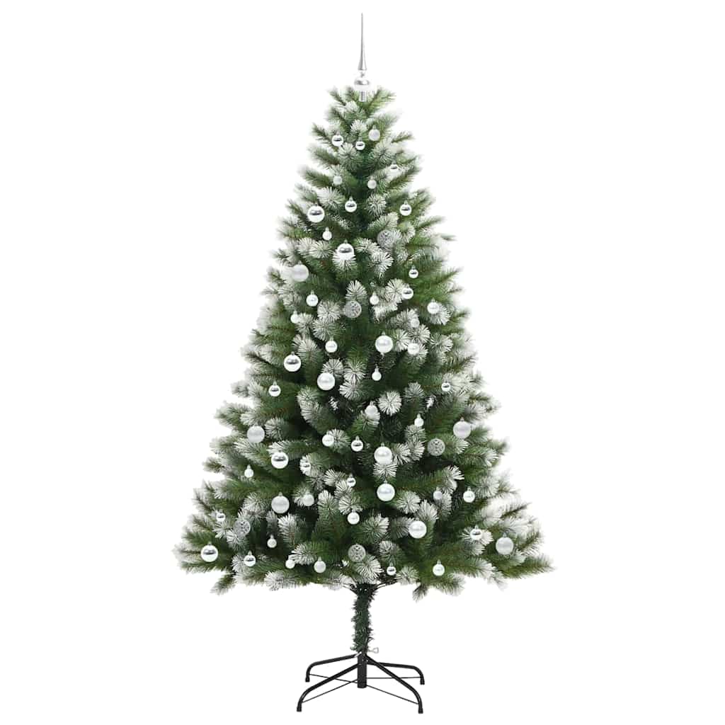 Artificial Hinged Christmas Tree with Flocked Snow 300 LEDs