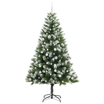 Artificial Hinged Christmas Tree with Flocked Snow 300 LEDs