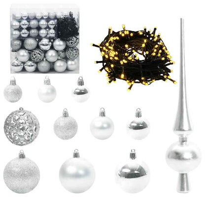Artificial Hinged Christmas Tree with Flocked Snow 300 LEDs