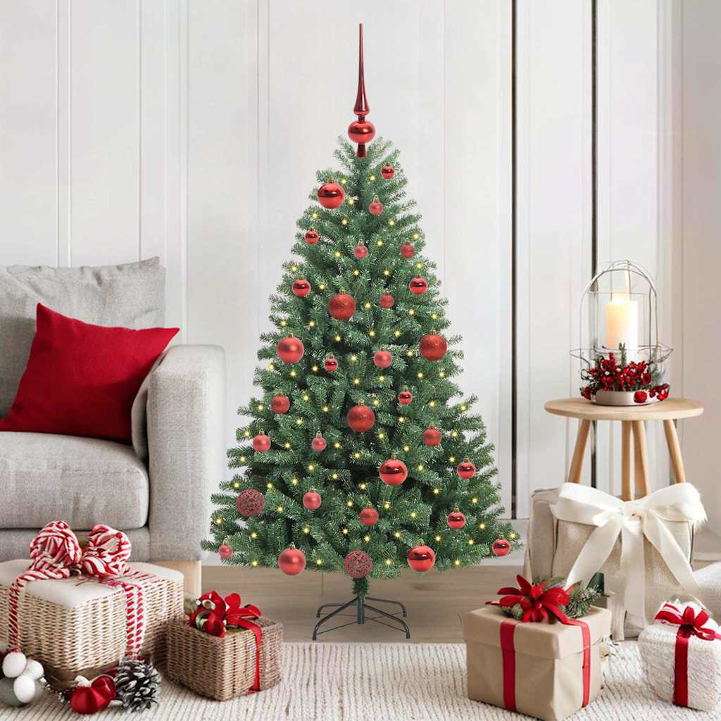 Artificial Hinged Christmas Tree Green 120 cm PVC and Metal