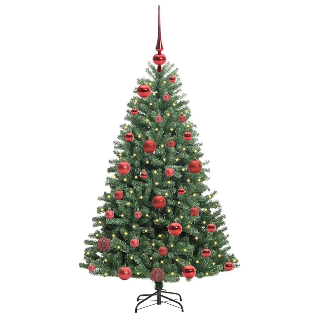 Artificial Hinged Christmas Tree Green 120 cm PVC and Metal
