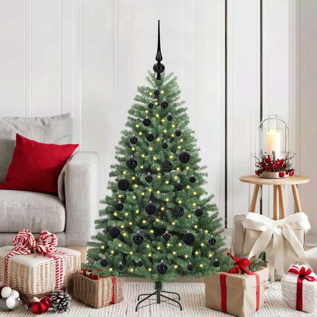 Artificial Hinged Christmas Tree Green 120 cm PVC and Metal