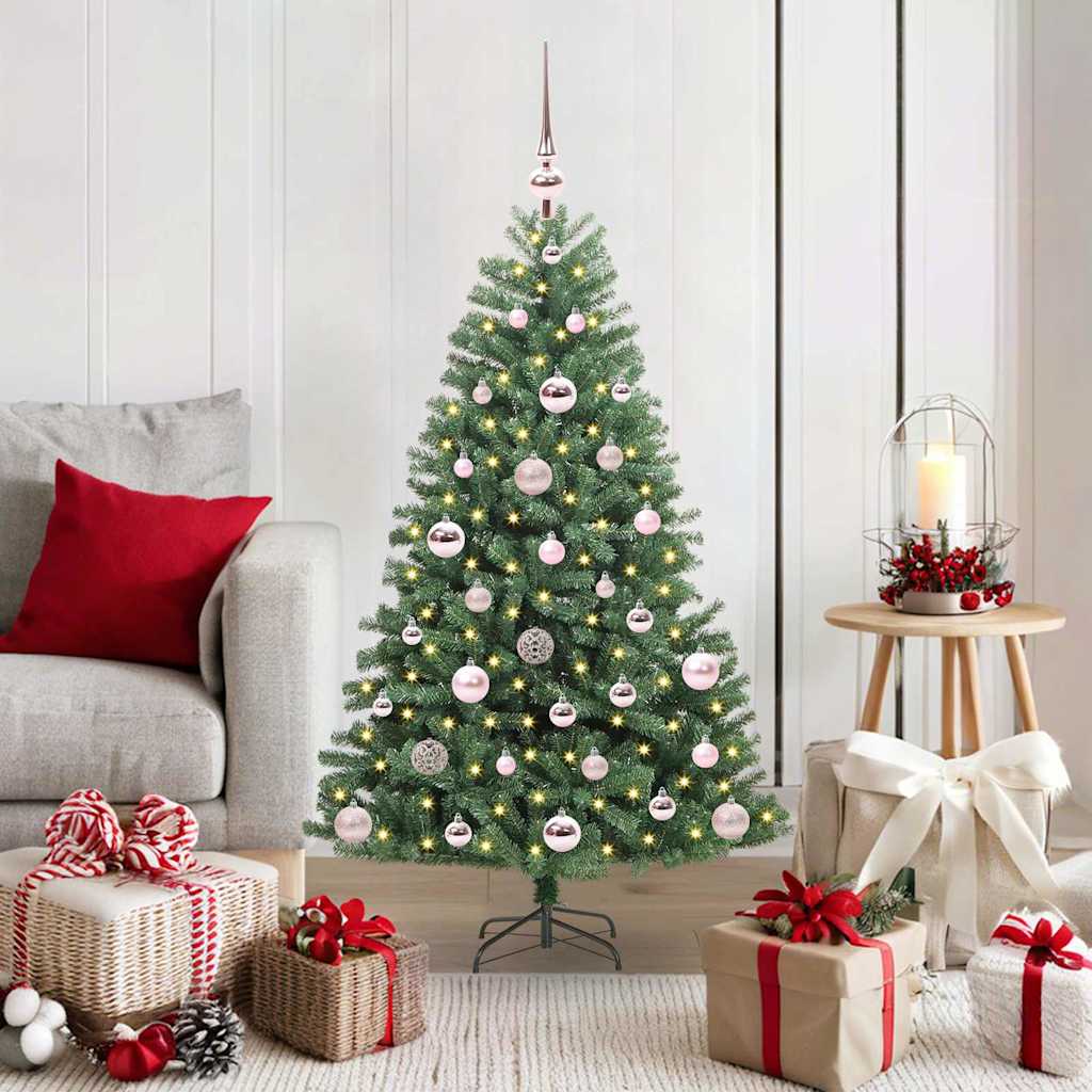 Artificial Hinged Christmas Tree Green 120 cm PVC and Metal