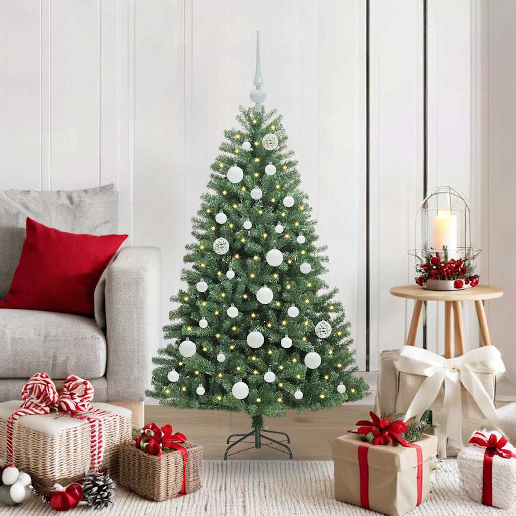 Artificial Hinged Christmas Tree Green 120 cm PVC and Metal