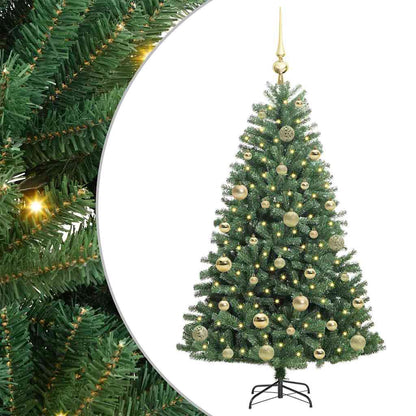 Artificial Hinged Christmas Tree Green 120 cm PVC and Metal