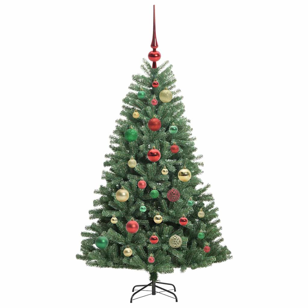 Artificial Hinged Christmas Tree Green 120 cm PVC and Metal