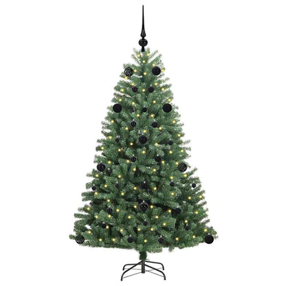Artificial Hinged Christmas Tree Green 150 cm PVC and Metal