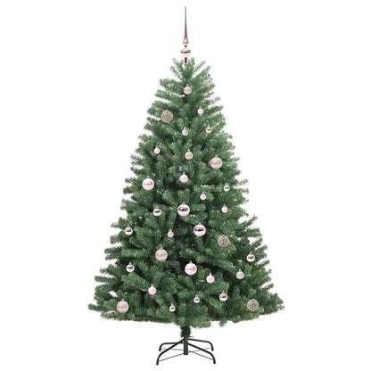 Artificial Hinged Christmas Tree Green 150 cm PVC and Metal