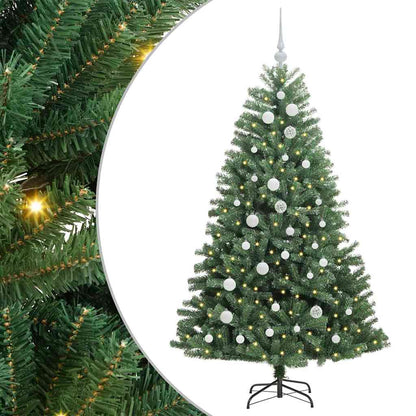 Artificial Hinged Christmas Tree Green 150 cm PVC and Metal