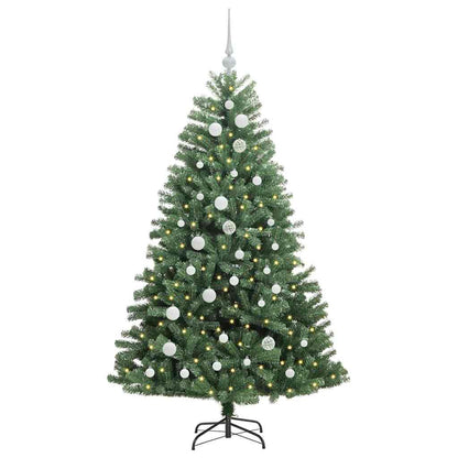 Artificial Hinged Christmas Tree Green 150 cm PVC and Metal
